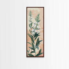 Load image into Gallery viewer, Elegant White Flowers On Tall Stems With Soft Background For Modern Wall Art Decor Ukiyo-e Japanese Style Art Framed Canvas Print