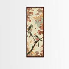 Cargar imagen en el visor de la galería, Charming Small Birds On Autumn Branches For Cozy Fall-Themed Wall Art Japanese Style Framed Canvas Print