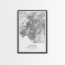 Load image into Gallery viewer, Athens Street Map, Greece Map, Travel Wall Art, Friendship Gift, Bedroom Art, Minimalist Art, Wall Art, Canvas Print, Canvas Wall Art