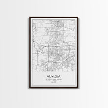 Carregar imagem no visualizador da galeria, Aurora Street Map, Illinois Map, City Map Wall Art, Daughter Gift, Travel Map, Minimalist Art, Wall Art, Canvas Print, Canvas Wall Art