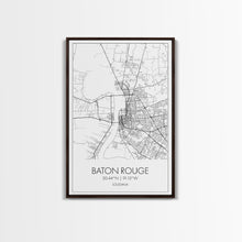 Load image into Gallery viewer, Baton Rouge Street Map, Louisiana Map, City Map Art, Modern Art, Wall Art, Canvas Print, Canvas Wall Art, Travel Gift, Home Wall Art