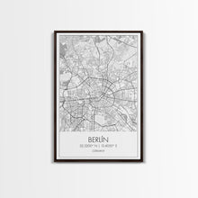 Load image into Gallery viewer, Berlin Street Map, Germany Map, Europe City Map Art, Modern Art, Wall Art, Canvas Print, Canvas Wall Art, Travel Lover Gift, Guest Room Art