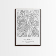 Carregar imagem no visualizador da galeria, Budapest Street Map, Hungary Map, City Map Art, Modern Art, Wall Art, Canvas Print, Canvas Wall Art, Bedroom Art, New Home Gift, Travel Art