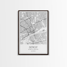 Load image into Gallery viewer, Detroit Street Map, Michigan Map, City Map Art, Minimalist Art, Wall Art, Canvas Print, Wall Art Bedroom, Travel Prints, Gift For Couple