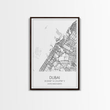 Load image into Gallery viewer, Dubai Street Map, UAE Map, City Map Art, Minimalist Art, Wall Art, Canvas Print, Aviation Gift, Travel Art, Office Décor, Unique Wall Art