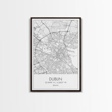 Load image into Gallery viewer, Dublin Street Map, Ireland Map, Europe City Map Art, Minimalist Art, Wall Art, Canvas Print, Pilot Gifts, Travel Wall Art, Above Bed Décor