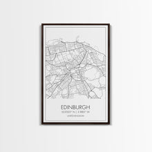 Load image into Gallery viewer, Edinburgh Street Map, United Kingdom Map, Europe City Map Art, Minimalist Art, Wall Art, Canvas Print, Travel Décor, Living Room Wall Art,