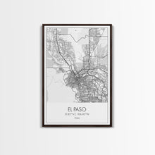 Load image into Gallery viewer, El Paso Street Map, Texas Map, City Map Art, Minimalist Art, Wall Art, Canvas Print, Living Room Wall Art, Travel Art Print, Gift For Dad