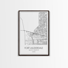 Carregar imagem no visualizador da galeria, Fort Lauderdale Street Map, California Map, City Map Art, Minimalist Art, Wall Art, Canvas Print, Travel Art, Game Room Décor, Travel Gifts