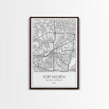 Load image into Gallery viewer, Fort Worth Street Map, Texas Map, City Map Art, Minimalist Art, Wall Art, Canvas Print, Travel Wall Art, Gifts For Women, Man Cave Décor