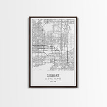 Carregar imagem no visualizador da galeria, Gilbert Street Map, Arizona Map, City Map Art, Minimalist Art, Wall Art, Canvas Print, Black And White Map, Man Cave Art, Travel Wall Art