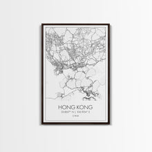 Load image into Gallery viewer, Hong Kong Street Map, China Map, Asia City Map Art, Minimalist Art, Wall Art, Canvas Print, Wanderlust Gift, Home Office Art, Travel Art