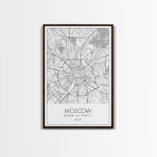 Load image into Gallery viewer, Moscow Street Map, Russia Map, Europe City Map Art, Modern Art, Wall Art, Canvas Print, Wall Art Prints, Gift For Husband, Travel Wall Décor