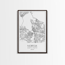 Load image into Gallery viewer, Norfolk Street Map, Virginia Map, City Map Art, Modern Art, Wall Art, Canvas Print, Bedroom Décor, College Student Gift, Travel Print