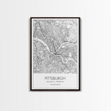 Load image into Gallery viewer, Pittsburgh Street Map, Pennsylvania Map, City Map Art, Minimalist Art, Wall Art, Canvas Print, Boys Room Wall Art, Aviation Gift, Travel Art
