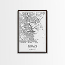 Load image into Gallery viewer, Boston Street Map, Massachusetts Map, City Map Art, Modern Art, Wall Art, Canvas Print, Wall Art For Bedroom, Gifts For Him, Travel Décor