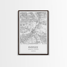 Load image into Gallery viewer, Riverside Street Map, California Map, City Map Art, Minimalist Art, Wall Art, Canvas Print, Office Wall Décor, Gifts For Dad, Travel Print