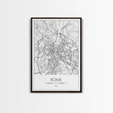 Load image into Gallery viewer, Rome Street Map, Italy Map, Europe City Map Art, Minimalist Art, Wall Art, Canvas Print, Girl Room Décor, Housewarming Gift, Travel Wall Art