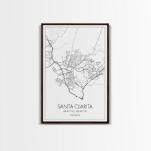 Load image into Gallery viewer, Santa Clarita Street Map, California Map, City Map Print, Minimalist Art, Wall Art, Canvas Print, Bedroom Wall Décor, Unique Travel Gifts