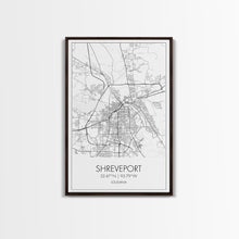 Load image into Gallery viewer, Shreveport Street Map, Louisiana Map, City Map Print, Minimalist Art, Wall Art, Canvas Print, Wall Decoration, Aviation Gift, Travel Décor