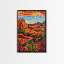 Carregar imagem no visualizador da galeria, Framed Canvas Print, Serene Desert Landscape with Rolling Hills, Beautiful Wall Art for Living Room or Bedroom Decor