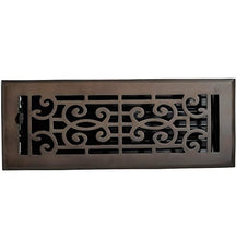 Cargar imagen en el visor de la galería, Cast Brass Baroque Vent Covers - Oil Rubbed Bronze