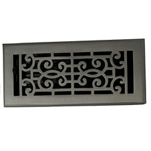 Cargar imagen en el visor de la galería, Cast Brass Baroque Vent Covers - Brushed Nickel