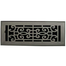 Cargar imagen en el visor de la galería, Cast Brass Baroque Vent Covers - Brushed Nickel