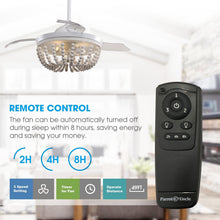 Carregar imagem no visualizador da galeria, 42" Huang Farmhouse Wooden Beads Ceiling Fan with Lighting