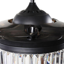 Carregar imagem no visualizador da galeria, 42" Modern Downrod Mount Crystal Ceiling Fan with Lighting and Remote Control