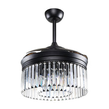 Carregar imagem no visualizador da galeria, 42" Modern Downrod Mount Crystal Ceiling Fan with Lighting and Remote Control