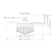 Carregar imagem no visualizador da galeria, 42" Mateo Modern Downrod Mount Crystal Ceiling Fan with Lighting and Remote Control