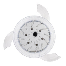 Carregar imagem no visualizador da galeria, 42" Modern Chrome Downrod Mount Crystal Ceiling Fan with Lighting and Remote Control