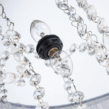 Carregar imagem no visualizador da galeria, 42" Modern Chrome Downrod Mount Crystal Ceiling Fan with Lighting and Remote Control