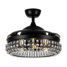 Carregar imagem no visualizador da galeria, 42" Modern Downrod Mount Crystal Ceiling Fan with Lighting and Remote Control