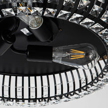 Carregar imagem no visualizador da galeria, 42" Modern Downrod Mount Crystal Ceiling Fan with Lighting and Remote Control