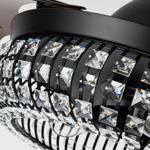 Carregar imagem no visualizador da galeria, 42" Modern Downrod Mount Crystal Ceiling Fan with Lighting and Remote Control