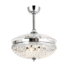 Carregar imagem no visualizador da galeria, 42" Servantes Modern Downrod Mount Crystal Ceiling Fan with Lighting and Remote Control