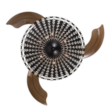 Carregar imagem no visualizador da galeria, 42" Servantes Modern Downrod Mount Crystal Ceiling Fan with Lighting and Remote Control