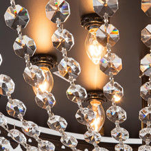 Carregar imagem no visualizador da galeria, 42" Servantes Modern Downrod Mount Crystal Ceiling Fan with Lighting and Remote Control