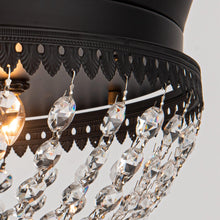 Carregar imagem no visualizador da galeria, 42" Servantes Modern Downrod Mount Crystal Ceiling Fan with Lighting and Remote Control