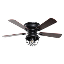 Carregar imagem no visualizador da galeria, 42" Traditional Flush Mount Reversible Ceiling Fan with Lighting and Remote Control