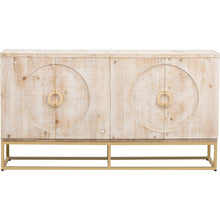 Cargar imagen en el visor de la galería, Four-Door Metal Handle Storage Cabinet, Adjustable Shelves, Suitable for Corridor, Entrance, Living Room, Study