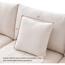 Carregar imagem no visualizador da galeria, 89x79"Modern Sectional Sofa with Vertical Stripes,2 Pillows,5-Seat Couch with Convertible Ottoman,Various Combinations,L-Shape Indoor Furniture for Living Room,Apartment, 3 Colors