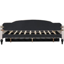 Carregar imagem no visualizador da galeria, Full Size Upholstered Tufted Daybed with Twin Size Trundle, Beige