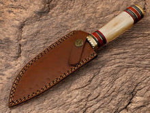 Load image into Gallery viewer, Custom Handmade Damascus Gut Hook Hunting Knife – 10.5"