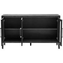 Load image into Gallery viewer, Wood Storage Cabinet with Three tempered glass doors and Adjustable Shelf,Suitable for living room, study and entrance