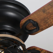 Carregar imagem no visualizador da galeria, 48" Antwerp Farmhouse Flush Mount Reversible Ceiling Fan with Lighting and Remote Control