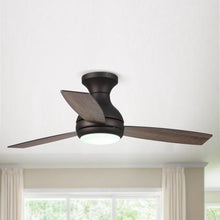 Carregar imagem no visualizador da galeria, 48" Beckette Farmhouse Flush Mount Reversible Ceiling Fan with Lighting and Remote Control