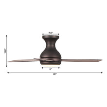 Carregar imagem no visualizador da galeria, 48" Beckette Farmhouse Flush Mount Reversible Ceiling Fan with Lighting and Remote Control